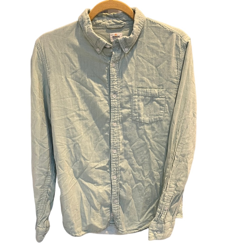 Marine Layer Men’s Long Sleeve Button Down Lightweight Shirt Size Medium